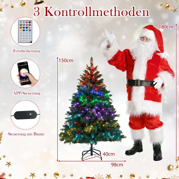 Weihnachtsbaum OY47381PQ Grün - Kunststoff - 118 x 180 x 118 cm