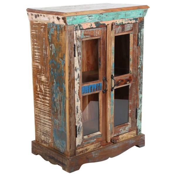 Kommode Altholz Shabby Braun - Massivholz - 67 x 97 x 41 cm
