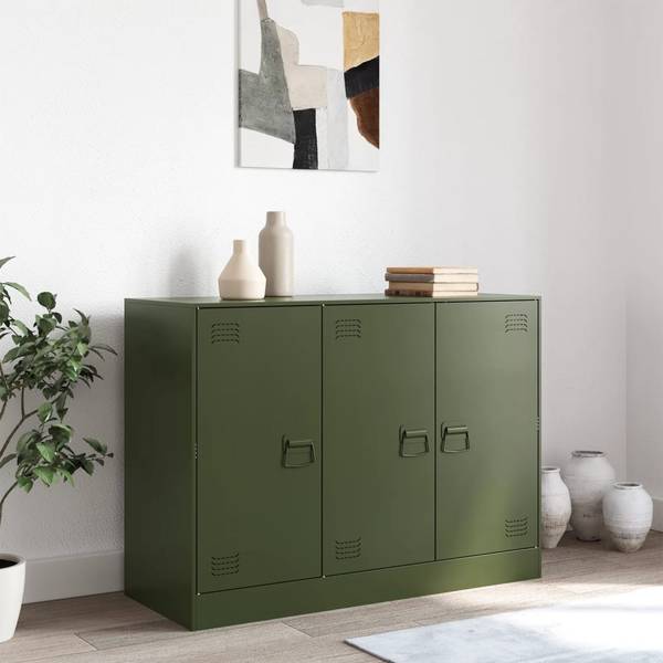 Sideboard 3033202 Grün - Stahl - 99 x 73 x 39 cm