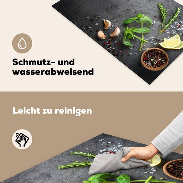Herdabdeckplatte Kräuter 81 x 53 cm