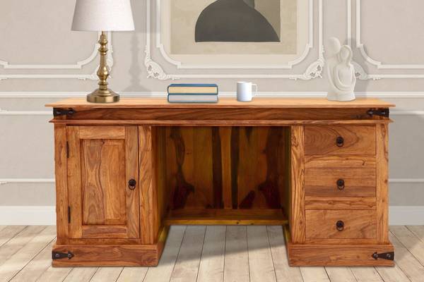 Schreibtisch Jali Braun - Sheesham - 160 x 76 x 80 cm