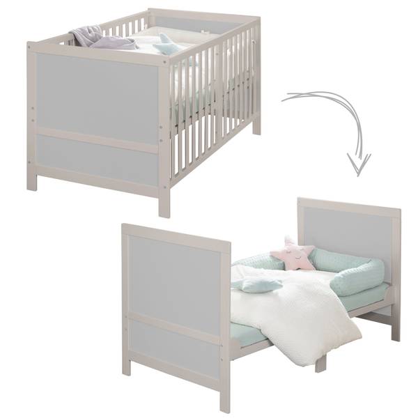Mitwachsendes Babybett Easy Sleep Grau