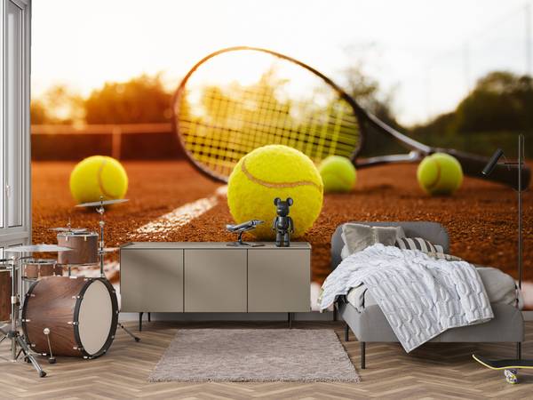 Fototapete Tennisschläger Court Sport 150 x 105 x 105 cm