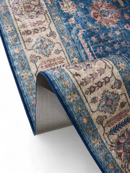 Waschbarer Teppich Laury Blau - 120 x 170 cm