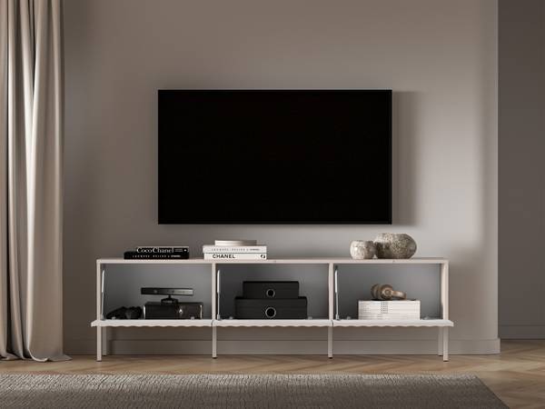 TV-Lowboard DERRIVA Beige - Melamin - 170 x 50 x 37 cm