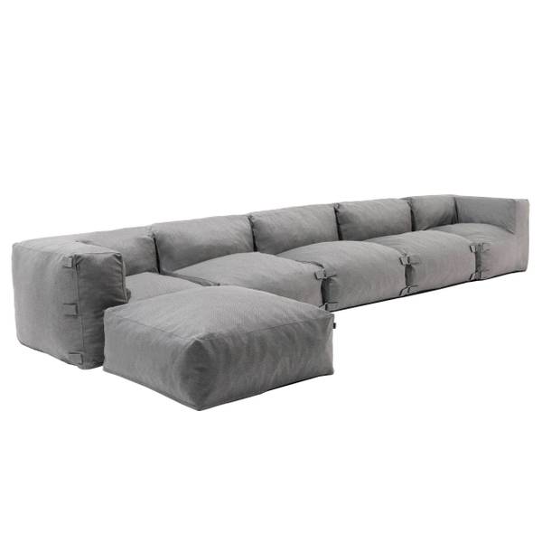 Sofa Mixi 6er-Set Grau - Textil - 85 x 65 x 510 cm