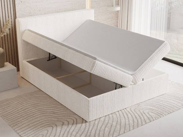 Boxspringbett BRISA Creme - Liegefläche Breite: 140 cm