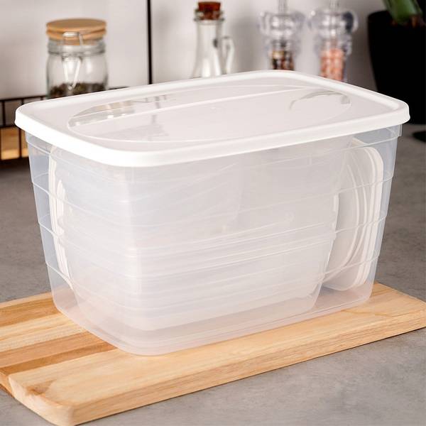 Frischhaltedosen 11er Set Kunststoff - 14 x 7 x 20 cm