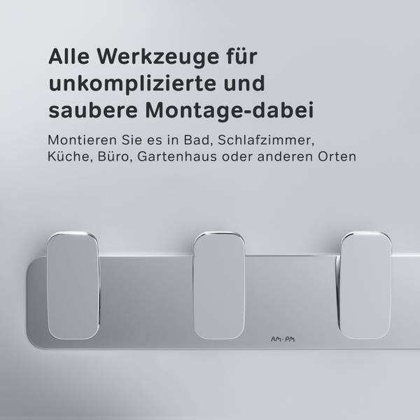 AM.PM Handtuchhaken-Set Kleiderhaken Silber - Edelstahl - 29 x 6 x 3 cm