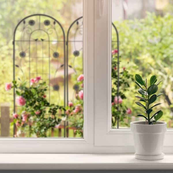 Plantenklimrek 200 x 50 cm set van 2 zwart - ijzer - 50 x 200 x 2 cm