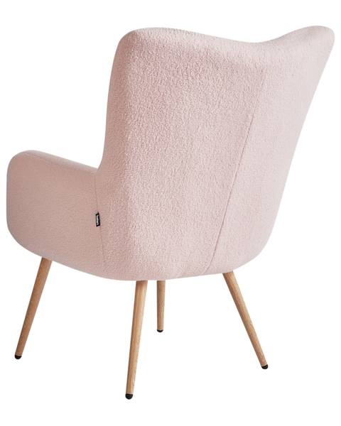 Fauteuil VEJLE Marron - Rose foncé