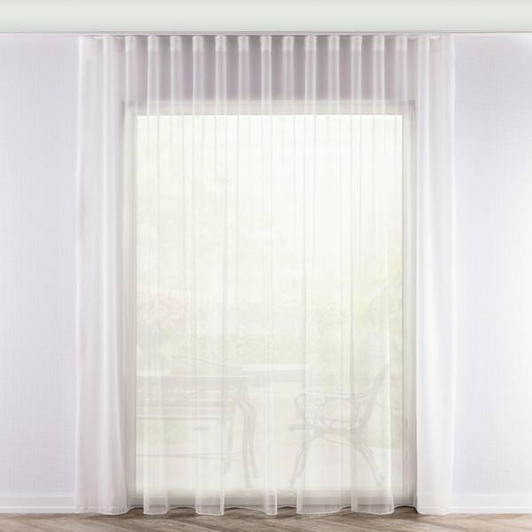 Wellengardine Voile Weiß - Textil - 300 x 1 x 245 cm