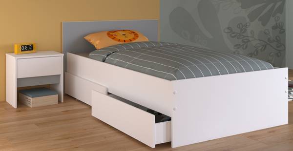 Kinderzimmer Pirouette25 4-teilig Weiß - Holzwerkstoff - 110 x 80 x 203 cm