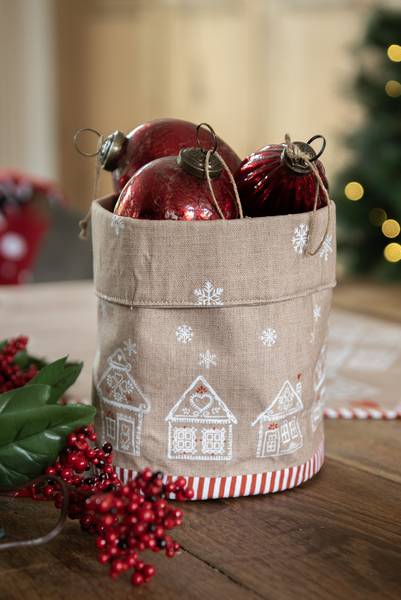 Geschirrtuch Lebkuchenhaus COSY Braun - Textil - 70 x 70 x 50 cm