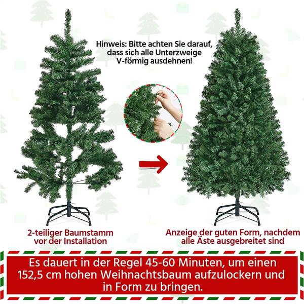 Künstlicher Weihnachtsbaum ARB01 77 x 153 x 77 cm