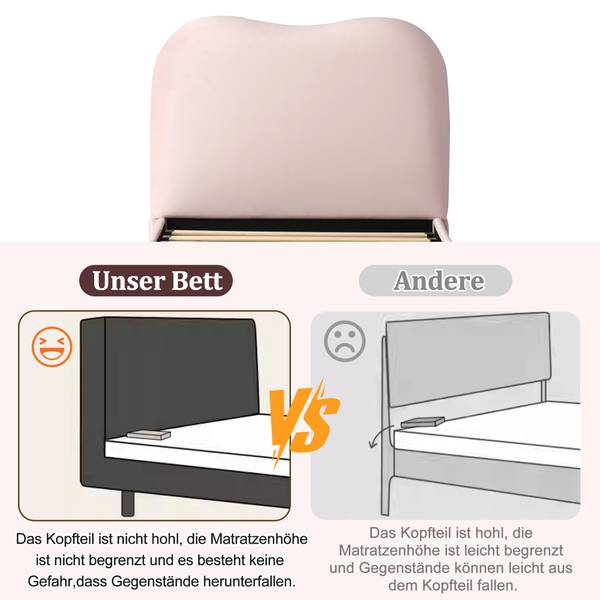 Einzelbetten K-1480 Rosé