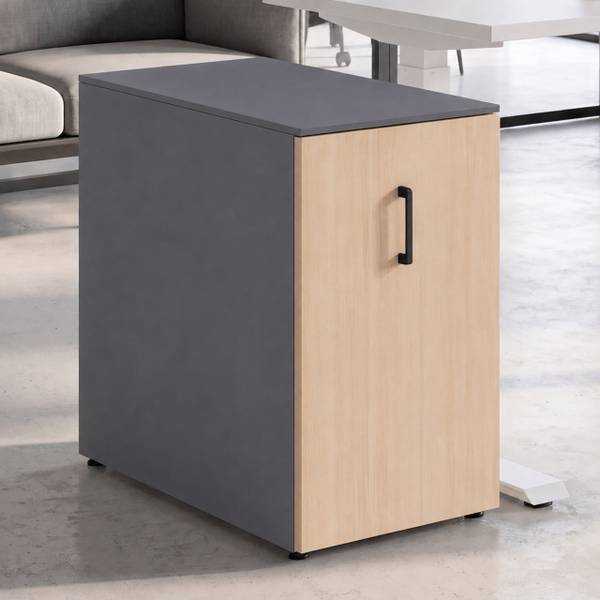 Aktenschrank Q27 Beige - Braun - Dunkelgrau - Grau