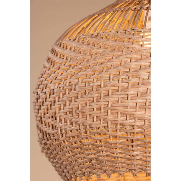 Lampe Bastia Braun - Holz teilmassiv - 50 x 50 x 50 cm