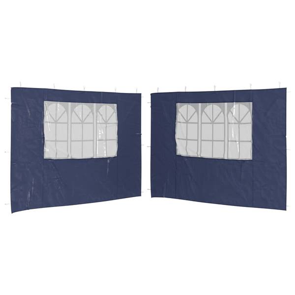 Zeltwand 296174 (2er Set) Blau - Polyethylen - 1 x 195 x 300 cm