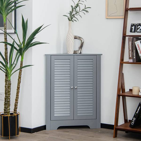 Eckschrank Bodenschrank Grau