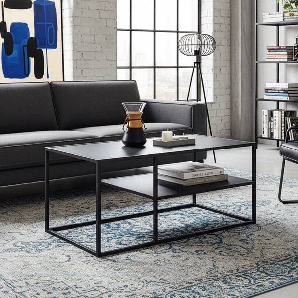 Couchtisch Solund Schwarz - 90 x 45 x 60 cm