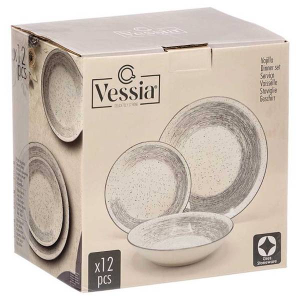 Tellerset 13990 12er Set Beige - Keramik - 27 x 15 x 27 cm