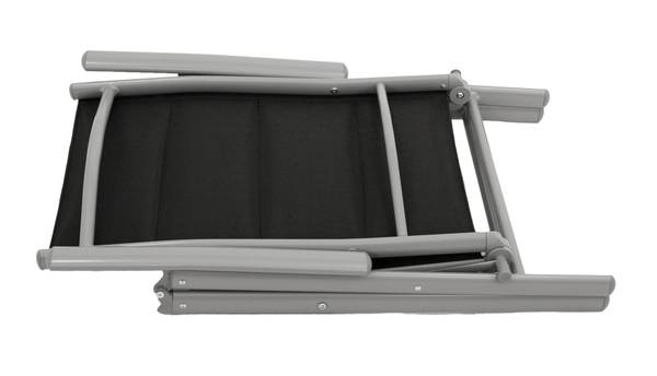 Klappsessel Almeria (2er Set) Grau - Aluminium - PVC - 56 x 106 x 100 cm