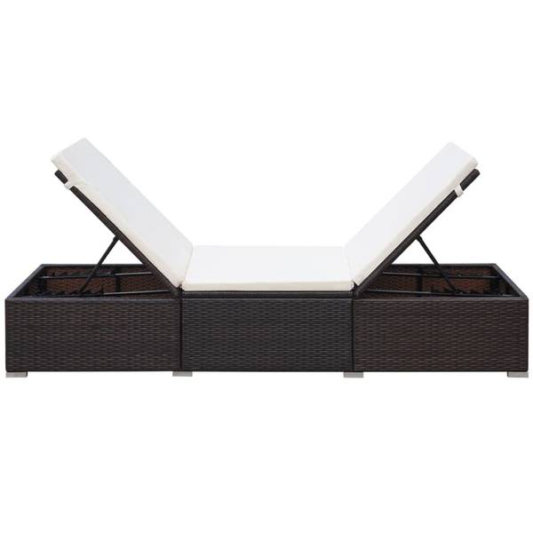 Chaise longue 295829 Marron - Polyéthylène - 60 x 31 x 195 cm