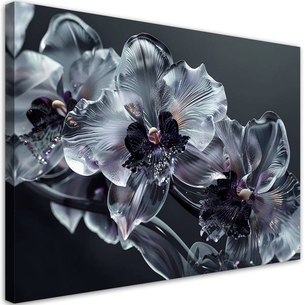 Wandbild blühende glasblumen 120 x 80 cm