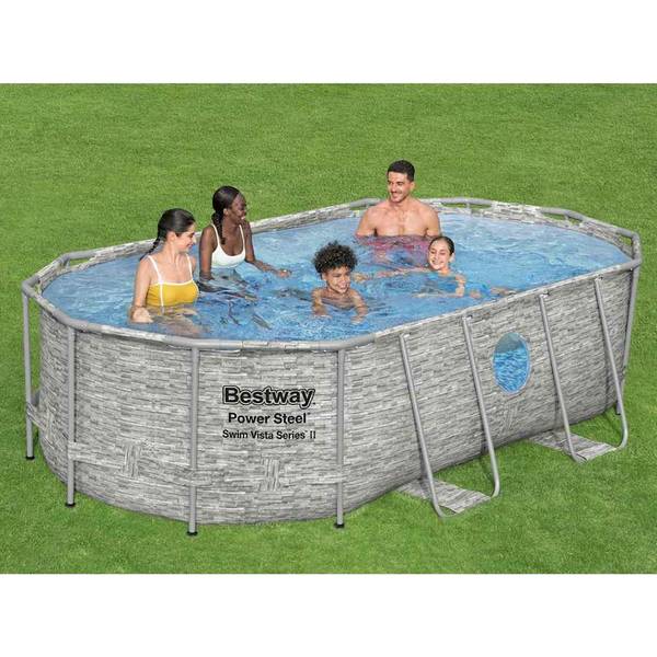 Pool 93329 Grau - Metall - 250 x 100 x 427 cm