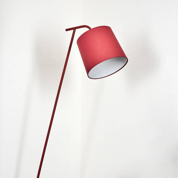 Stehlampe Lamezia Akazie Dekor - Rot - Weiß