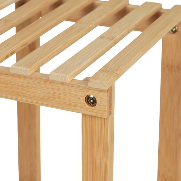 Eck Pflanzenregal Bambus Braun - Holzverbundwerkstoff - 62 x 101 x 62 cm