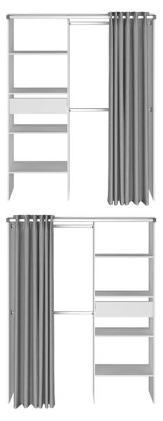 Kinderzimmer Sleep11 2-teilig Weiß - Holzwerkstoff - Metall - 203 x 182 x 113 cm