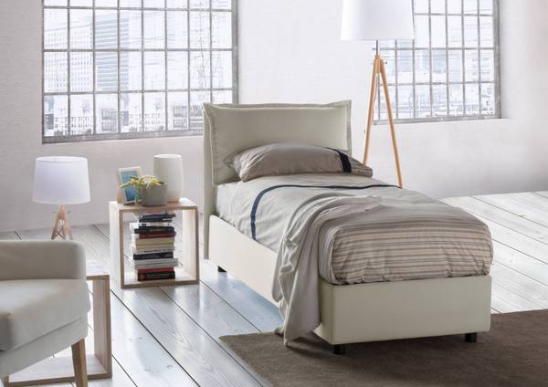 Einzelbett Roberta Beige
