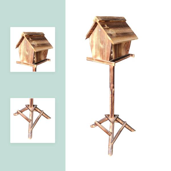 Vogelfutterhaus aus Tannenholz Braun