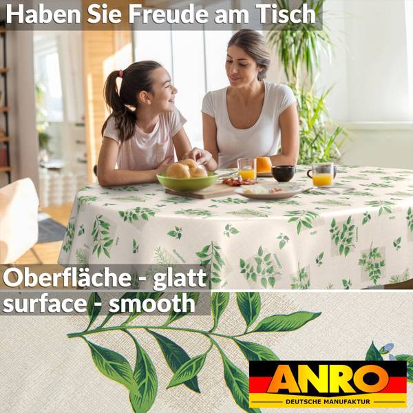 Wachstuchtischdecke Botanic Kräuter Tiefe: 180 cm