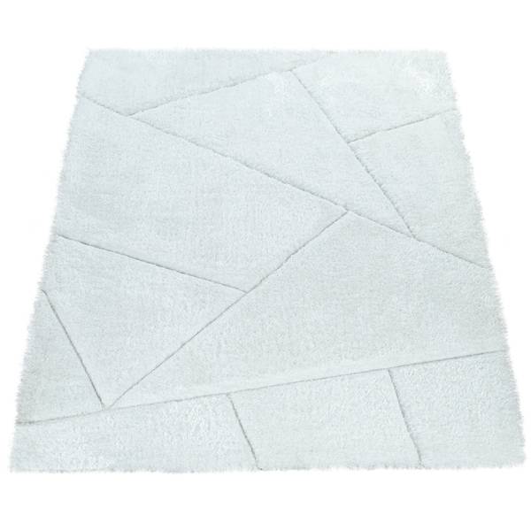 Hochflor-Teppich Palma 334 Weiß - Textil - 120 x 160 cm