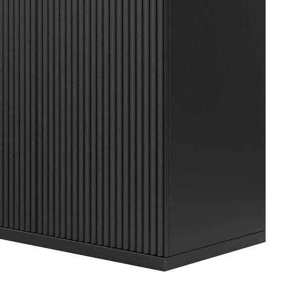 Sideboard QUASARNEXUS Schwarz - Holzwerkstoff - 80 x 80 x 40 cm