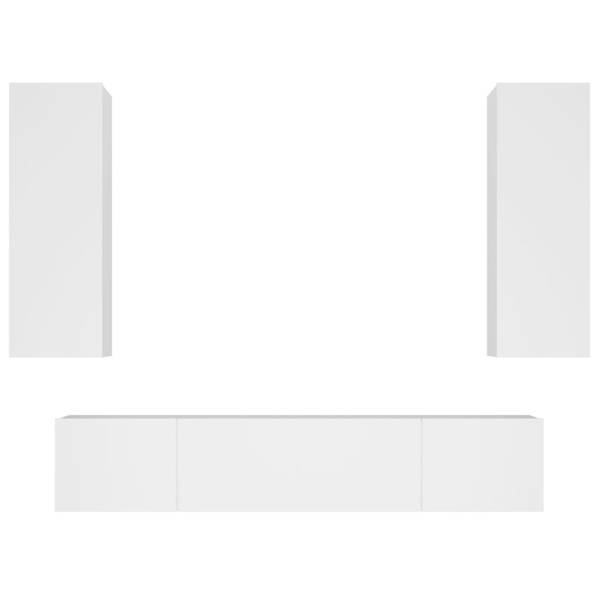 TV-Schrank 3028183 (4-teilig) Weiß - Holzwerkstoff - 80 x 30 x 30 cm