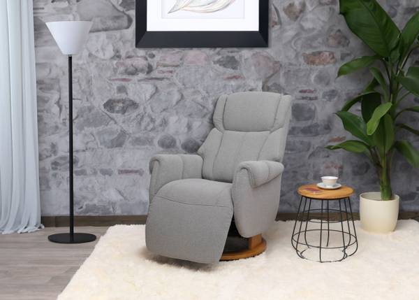 Relaxsessel + Aufstehhilfe N58 Grau - Textil - 80 x 118 x 85 cm