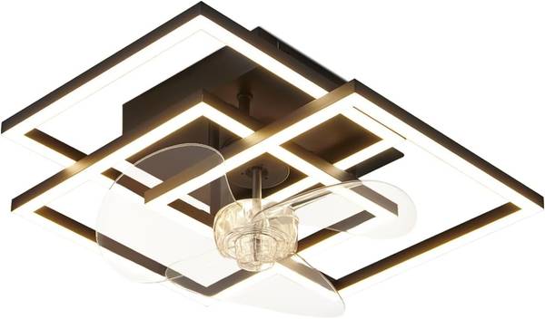 Deckenventilator Denmark Ⅲ Schwarz - Metall - 37 x 17 x 37 cm