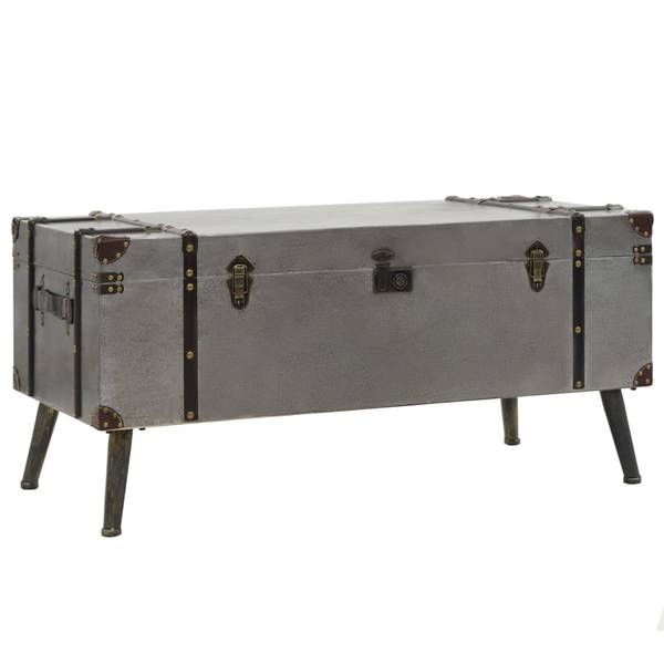 Table basse 245759 Argenté - Aluminium - 51 x 48 x 102 cm