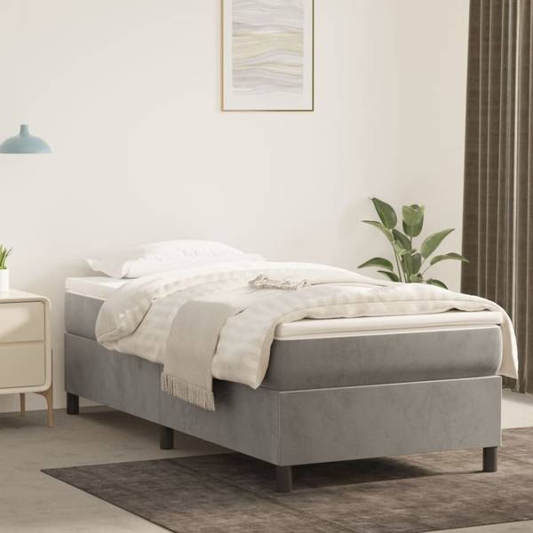 Boxspringbett 3017513-2 Grau - Hellgrau - 203 x 35 cm