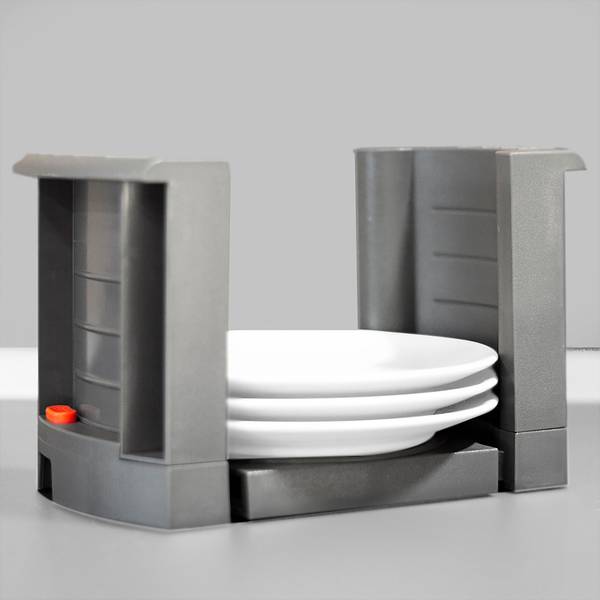 Tellerorganisator 8017721 187er-Set Grau - Metall - 26 x 17 x 20 cm