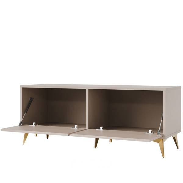 TV-Lowboard FLOREN I grijs - plaatmateriaal op houtbasis - 121 x 49 x 41 cm