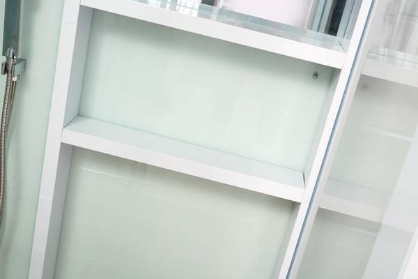 Stoomdouche LUXORIE XL wit - glas - 120 x 220 x 90 cm