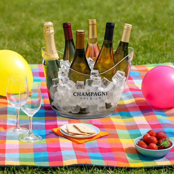 IJsemmer 8 liter met handgrepen kunststof - 35 x 26 x 25 cm