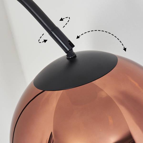 Stehlampe Cesaro Aluminium - Klarglas - 11 x 141 x 105 cm