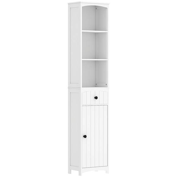 Hochschrank BB8069 Weiß - Massivholz - 24 x 170 x 34 cm