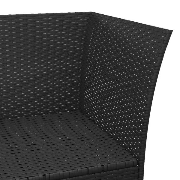 Salon de jardin 3029240-2 (lot de 3) Noir - Blanc